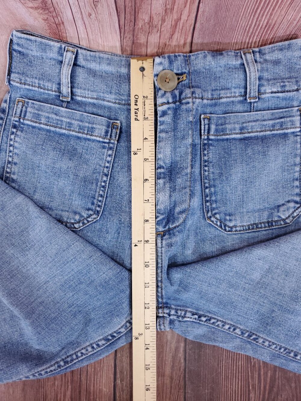 Maeve Anthropologie The Colette Wide Leg Jeans Womens 28 Denim Cropped Ankle - Picture 15 of 16